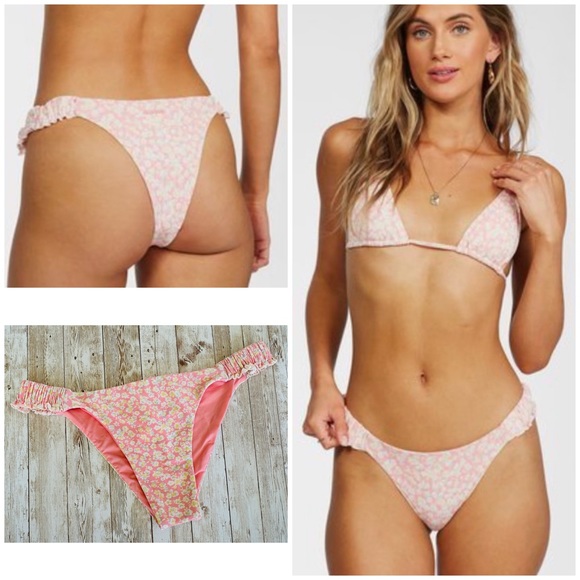 🔆 Billabong Ditsy Darling Scoop Hike Bikini Bottom - Picture 1 of 10